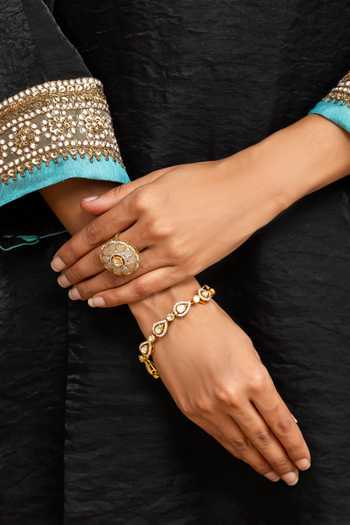Solv Jewellery Dhara Moissanite Polki Bracelet