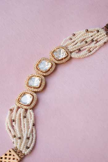 Solv Jewellery Rabia Polki & Pearl Bracelet 