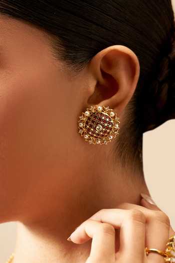 Solv Jewellery Darpan Embellished Stud Earrings