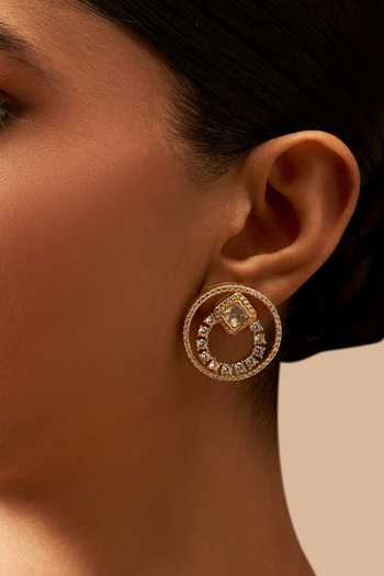 Solv Jewellery Damak Embellished Stud Earring