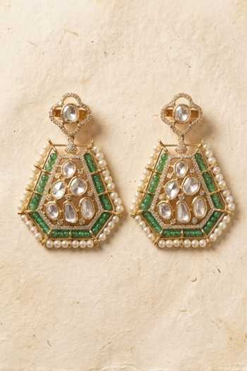 Solv Jewellery Jade Pearl & Pavilion Earrings 