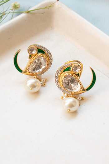 Solv Jewellery Zarin Emerald Stud Earring - Single Pc 