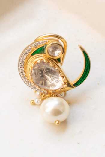 Solv Jewellery Zarin Emerald Stud Earring - Single Pc 