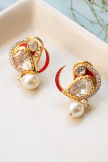 Solv Jewellery Zarin Ruby Stud Earring- Single Pc