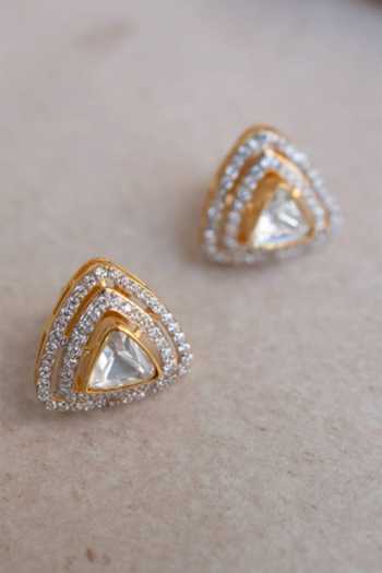 Solv Jewellery Trilliant Halo Stud Earrings 