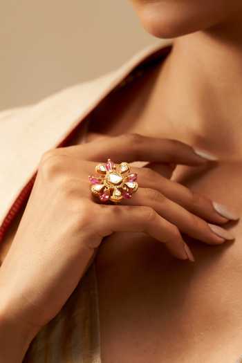 Solv Jewellery Gold Plated Gulnar Gulabo Ring Online at Aza Fashions Solv Jewellery_Gold Plated Gulnar Gulabo Ring _Online_at_Aza_Fashions