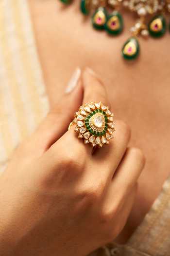 Solv Jewellery Bahaar Embellished Ring 