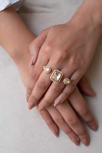 Solv Jewellery Trio Spark Multi Finger Ring