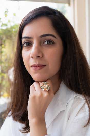 Solv Jewellery Honeycomb Spectrum Embellished Ring