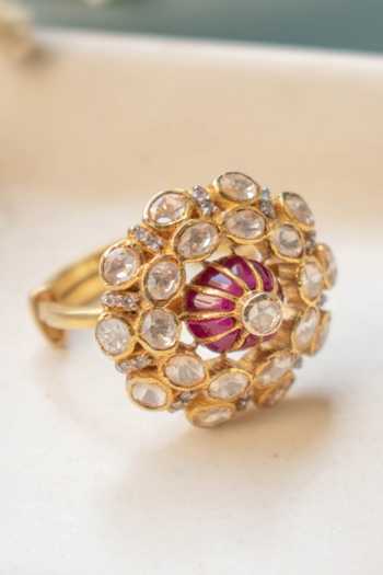 Solv Jewellery Naima Emerald Embellished Ring