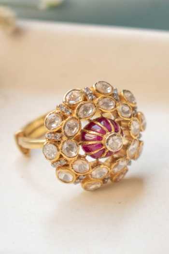 Solv Jewellery Naima Ruby Embellished Ring