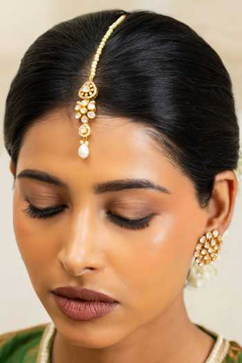 Solv Jewellery Eklavya Pearl & Polki Embellished Maangtikka 