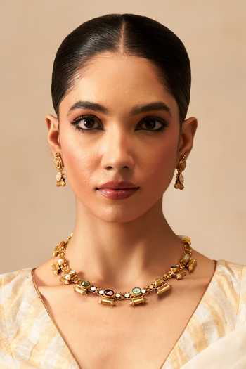 Solv Jewellery Navrang Dholna Necklace With Earrings 
