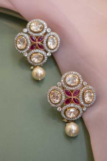 Solv Jewellery Gold Plated Indian Summer Choker Necklace Set Online at Aza Fashions Solv Jewellery_Gold Plated Indian Summer Choker Necklace Set _Online_at_Aza_Fashions