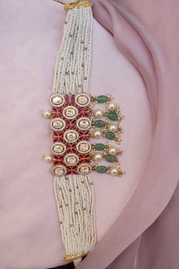 Shop Solv Jewellery Gold Plated Indian Summer Choker Necklace Set Shop_Solv Jewellery_Gold Plated Indian Summer Choker Necklace Set