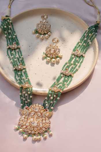 Solv Jewellery Jade Jay Long Necklace & Earrings 