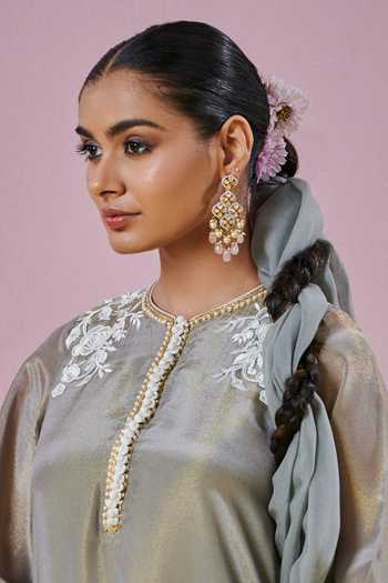 Solv Jewellery Rare Bloom Necklace With Earrings 