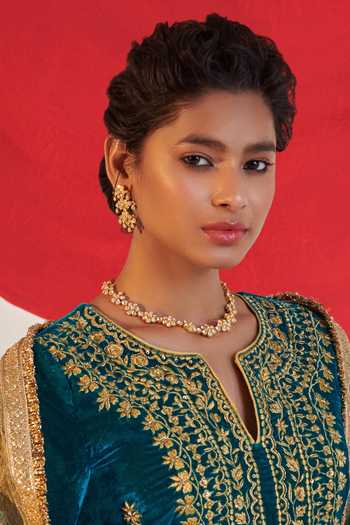 Solv Jewellery Everbloom Polki String Necklace Set 