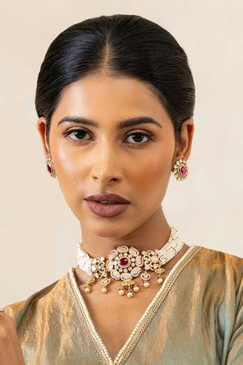 Solv Jewellery Manikya Choker With Stud Earrings 