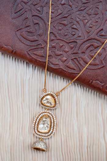 Solv Jewellery Feu Three-Part Polki Pendant Necklace 