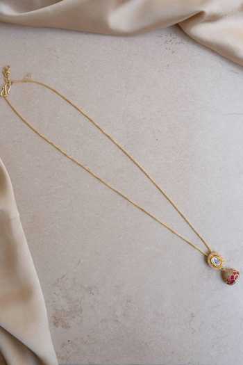 Solv Jewellery Regina Moissanite Polki Pendant Necklace 
