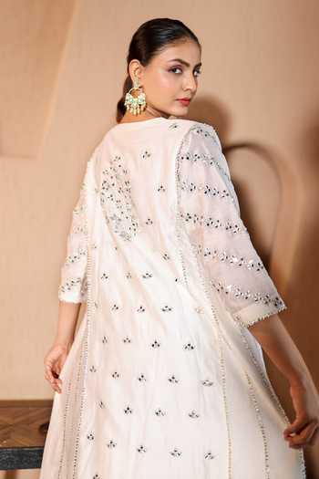 Pooja Popli Nazakat Mirror Work Kurta Salwar Set 