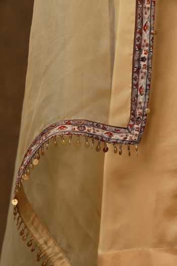 Shop_Afriya_Gold , Viscose, Satin, Silk Round Neck Kurta Set 