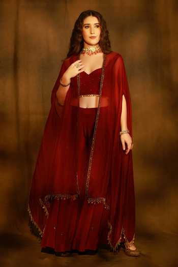 Afriya Sheer Cape Sharara Set