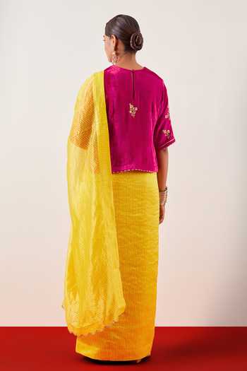 Anantaa By Roohi Chanderi Tissue Saree With Blouse