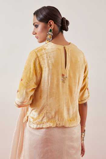 Anantaa By Roohi Cream Embroidered Blouse 