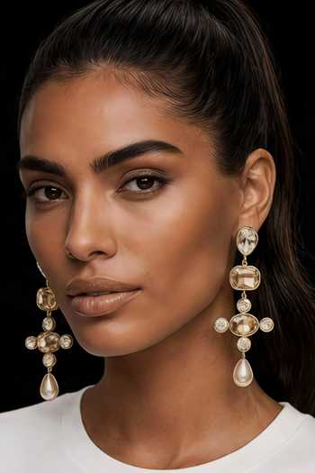 Bblingg Tarana Crystal Cross Dangler Earrings