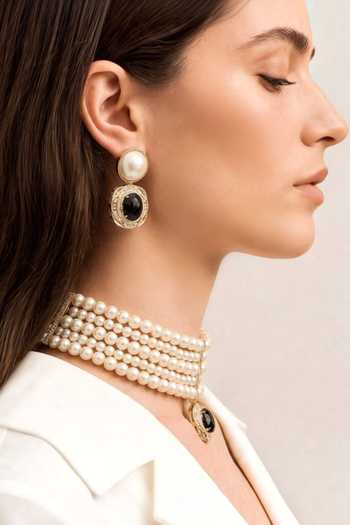 Bblingg Anjorie Crystal & Pearls Necklace Set 