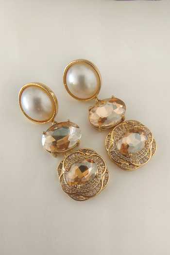 Bblingg Taree Pearl & Zircon Dangler Earrings 