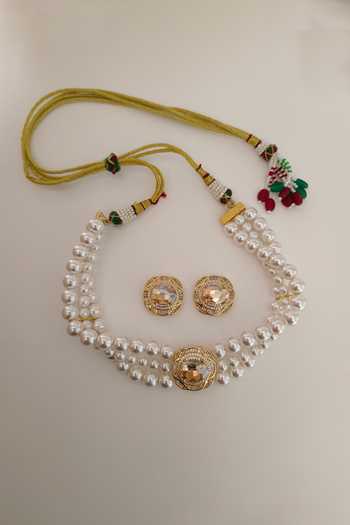Bblingg Tarana Crystal & American Diamond Choker Set 