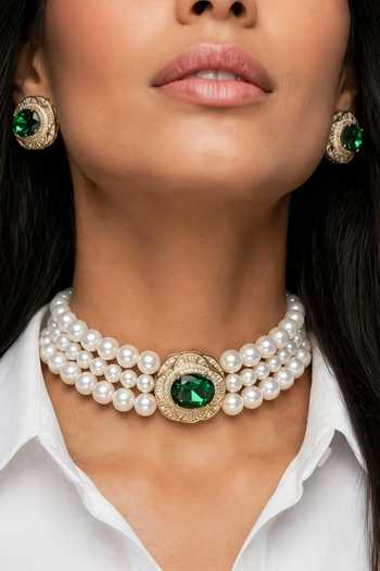 Bblingg Tarana Crystal & American Diamond Choker Set 