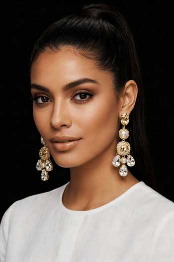 Bblingg Meher Crystal & Pearl Dangler Earrings 