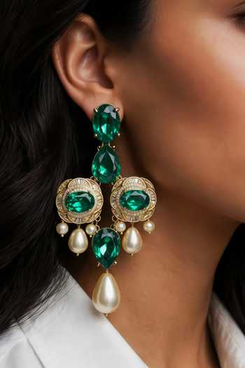 Bblingg Tarana Pearl & Crystal Dangler Earrings 