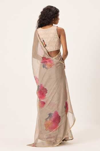 Kharakapas Elana Floral Painted Saree 