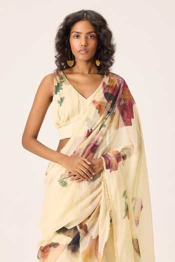 Kharakapas Soleil Floral Painted Blouse 