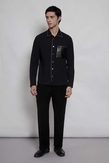 Lacquer Embassy Black The Kensington Shacket Online at Aza Fashions Lacquer Embassy_Black The Kensington Shacket _Online_at_Aza_Fashions