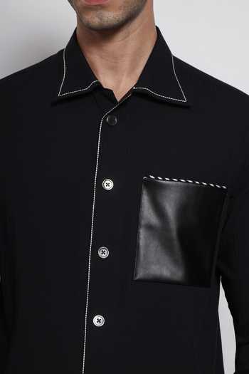 Lacquer Embassy Black The Kensington Shacket at Aza Fashions Lacquer Embassy_Black The Kensington Shacket _at_Aza_Fashions
