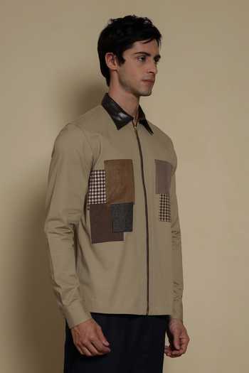 Buy Lacquer Embassy Brown Cotton The Brass Rail Shacket Online at Aza Fashions Buy_Lacquer Embassy_Brown Cotton The Brass Rail Shacket _Online_at_Aza_Fashions