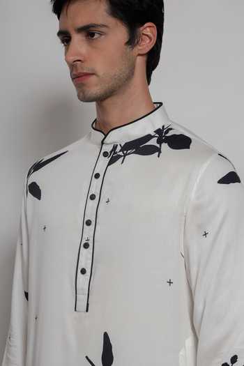 Buy Lacquer Embassy Black Cotton, Viscose, Rayon Mehr Bundi And Kurta Set Buy_Lacquer Embassy_Black Cotton, Viscose, Rayon Mehr Bundi And Kurta Set