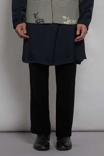 Buy Lacquer Embassy Black Cotton, Viscose, Rayon Shishir Bundi And Kurta Set Online at Aza Fashions Buy_Lacquer Embassy_Black Cotton, Viscose, Rayon Shishir Bundi And Kurta Set _Online_at_Aza_Fashions