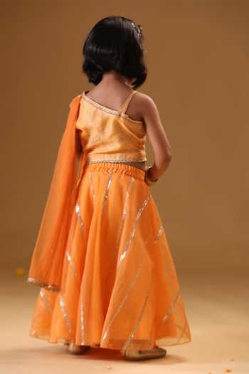 Minikin Zari Embroidered Top Lehenga Set 