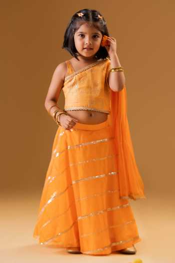 Minikin Zari Embroidered Top Lehenga Set 