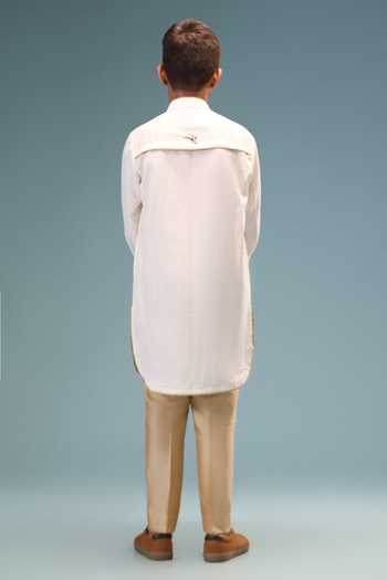 Minikin Deer Embroidered Kurta With Pant 