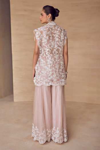 Pankaj & Nidhi Roserie Embroidered Jacket Sharara Set 