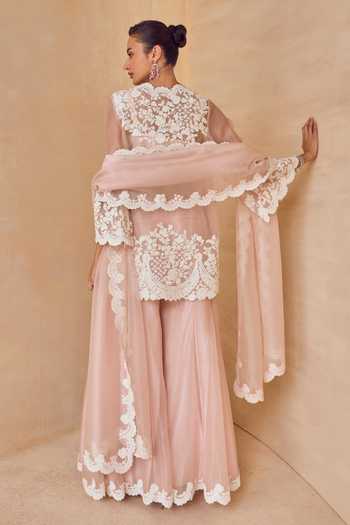 Pankaj & Nidhi Eveline Overlay Kurta Sarara Set