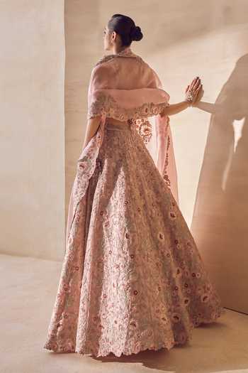 Pankaj & Nidhi Marigold Hush Hand Embellished Lehenga Set